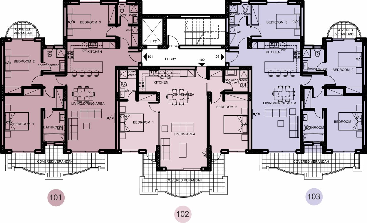 3 chambres Appartement à Paphos, Chypre No. 63738