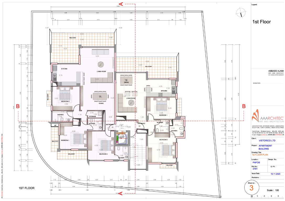 3 bedrooms Apartment in Paphos, Cyprus No. 65351