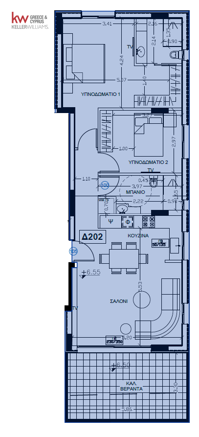 2 chambres Appartement à Nicosia, Chypre No. 61948