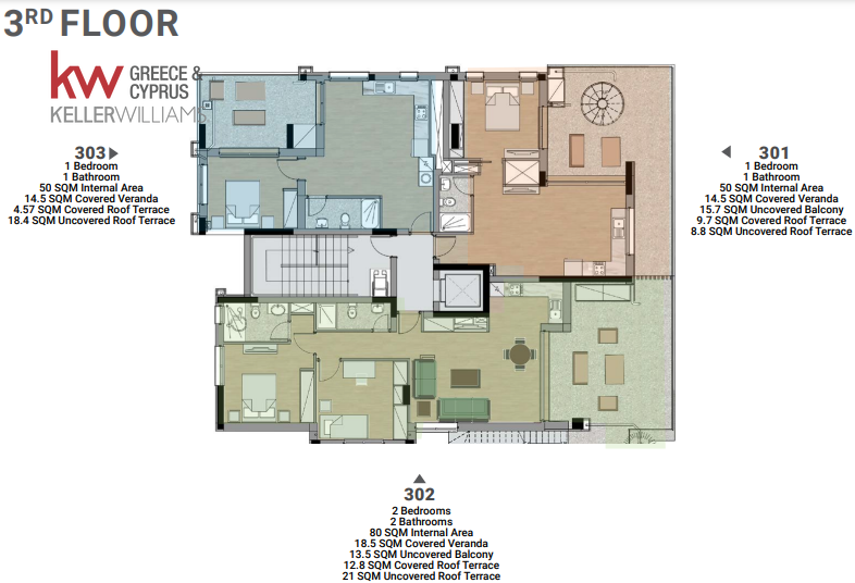 1 chambre Appartement à Nicosia, Chypre No. 63375