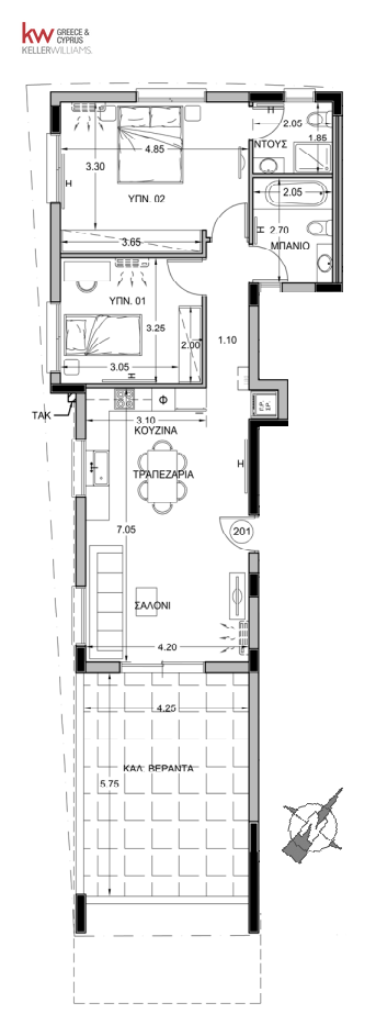 2 dormitorios Apartamento en Nicosia, Chipre No. 60543