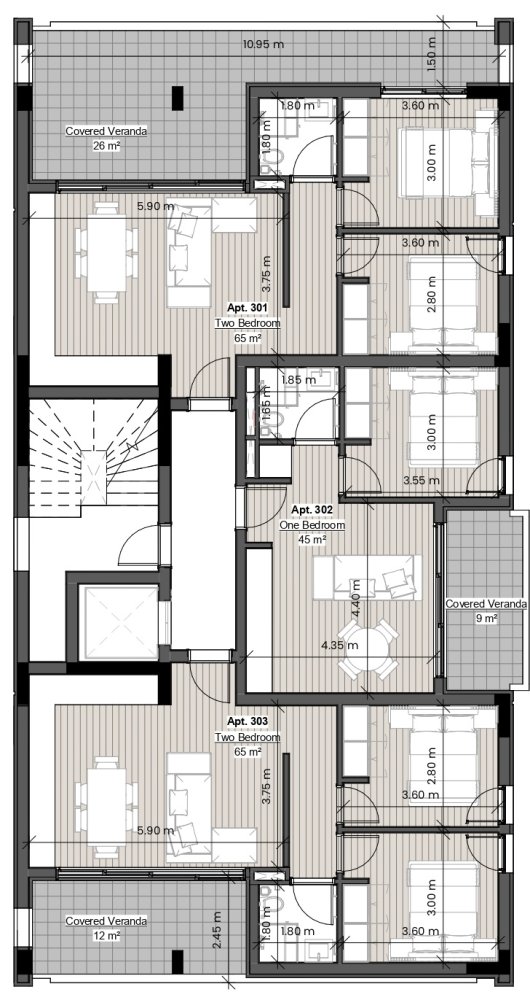 1 chambre Appartement à Limassol, Chypre No. 64963