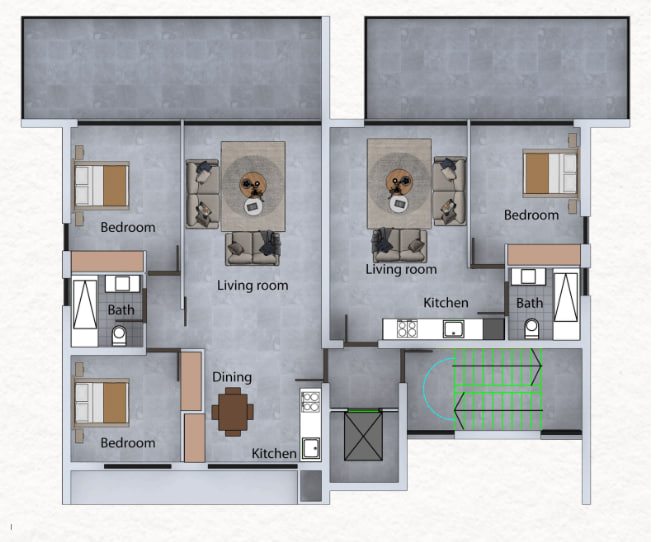 2 chambres Appartement à Paphos, Chypre No. 65124