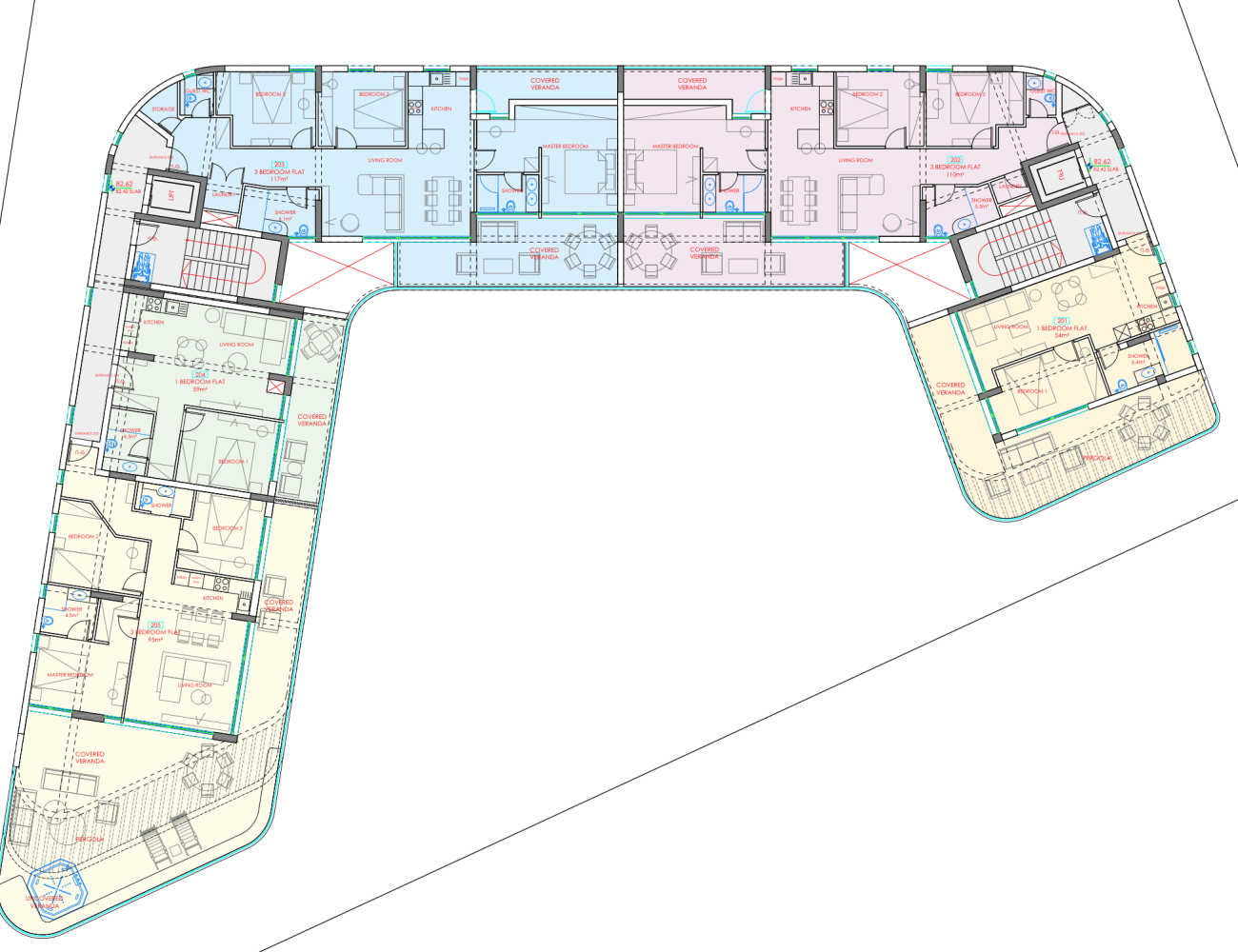 1 dormitorio Apartamento en Limassol, Chipre No. 64768