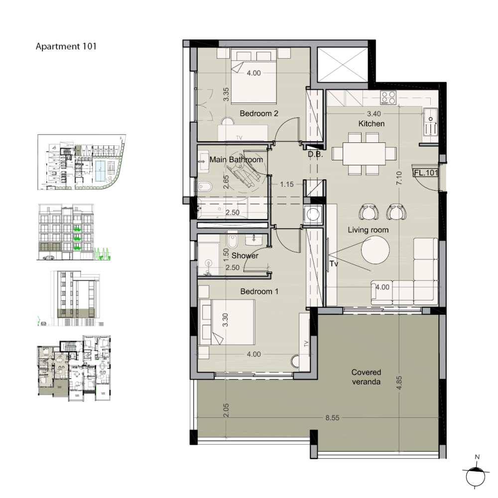 2 bedrooms Apartment in Limassol, Cyprus No. 64343