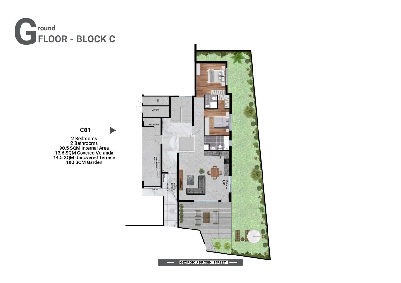 2 bedrooms Apartment in Larnaca, Larnaka, Cyprus No. 64349