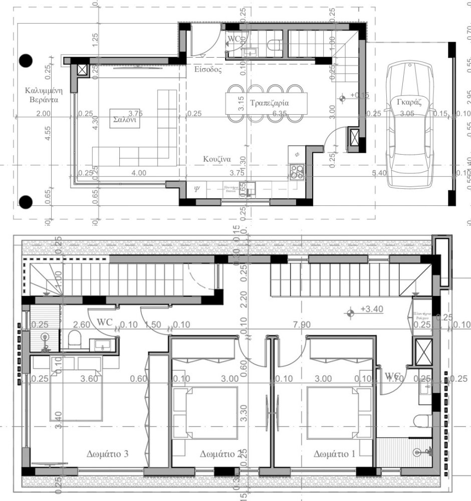 Вилла с 3 спальнями в Аммохостос, Кипр № 63904