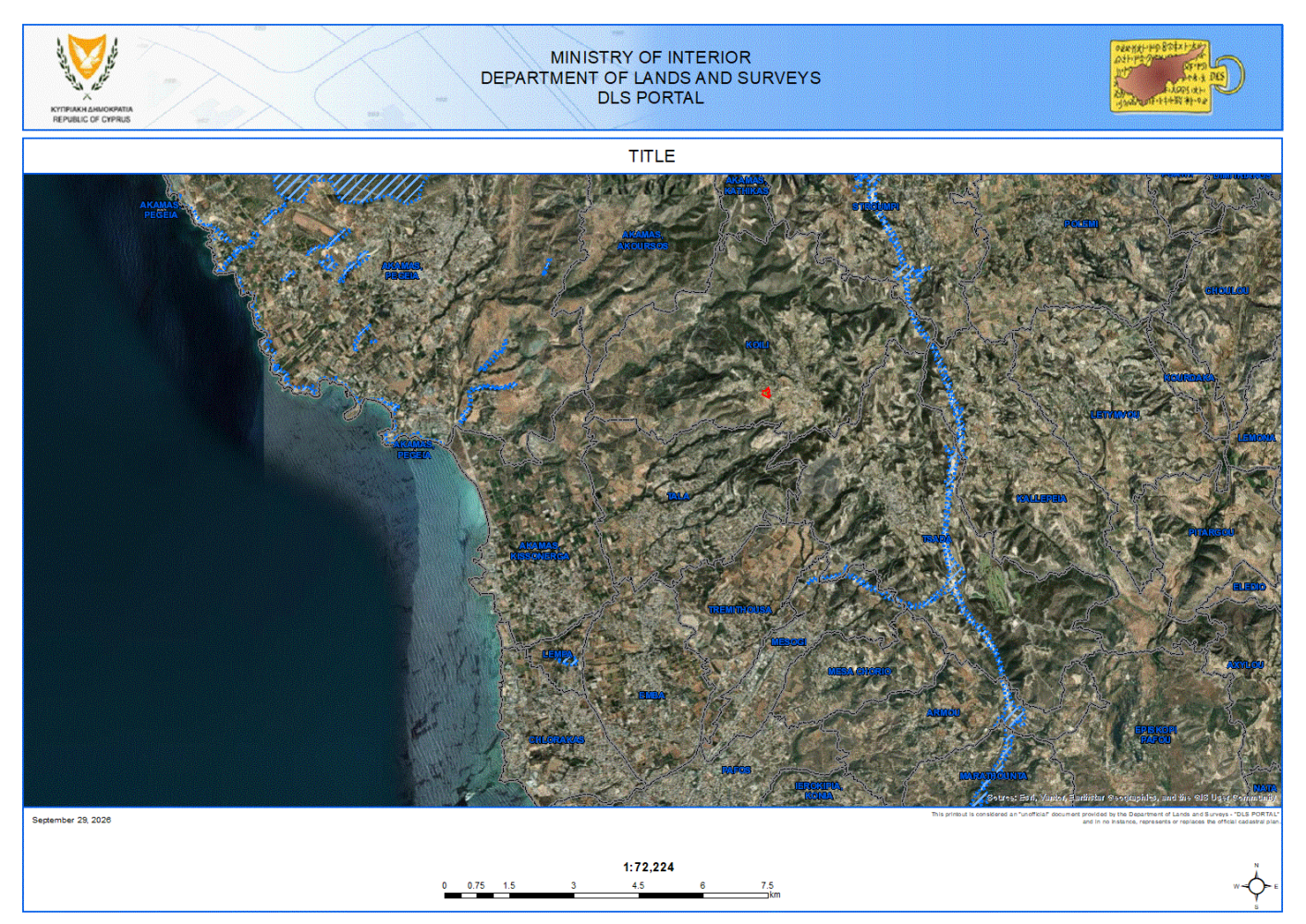 15000m2 Terreno en Koili, Paphos, Chipre No. 62275