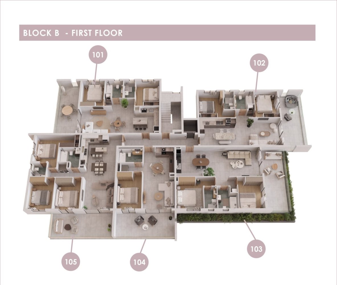 3 bedrooms Apartment in Larnaca, Larnaka, Cyprus No. 64618