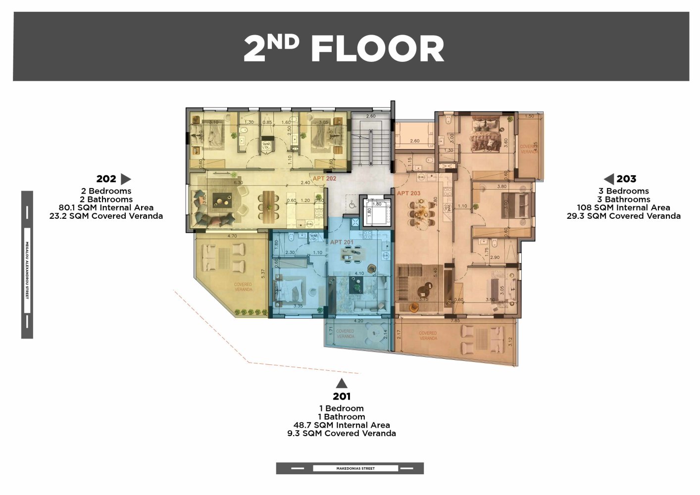 3 bedrooms Apartment in Larnaca, Larnaka, Cyprus No. 64219