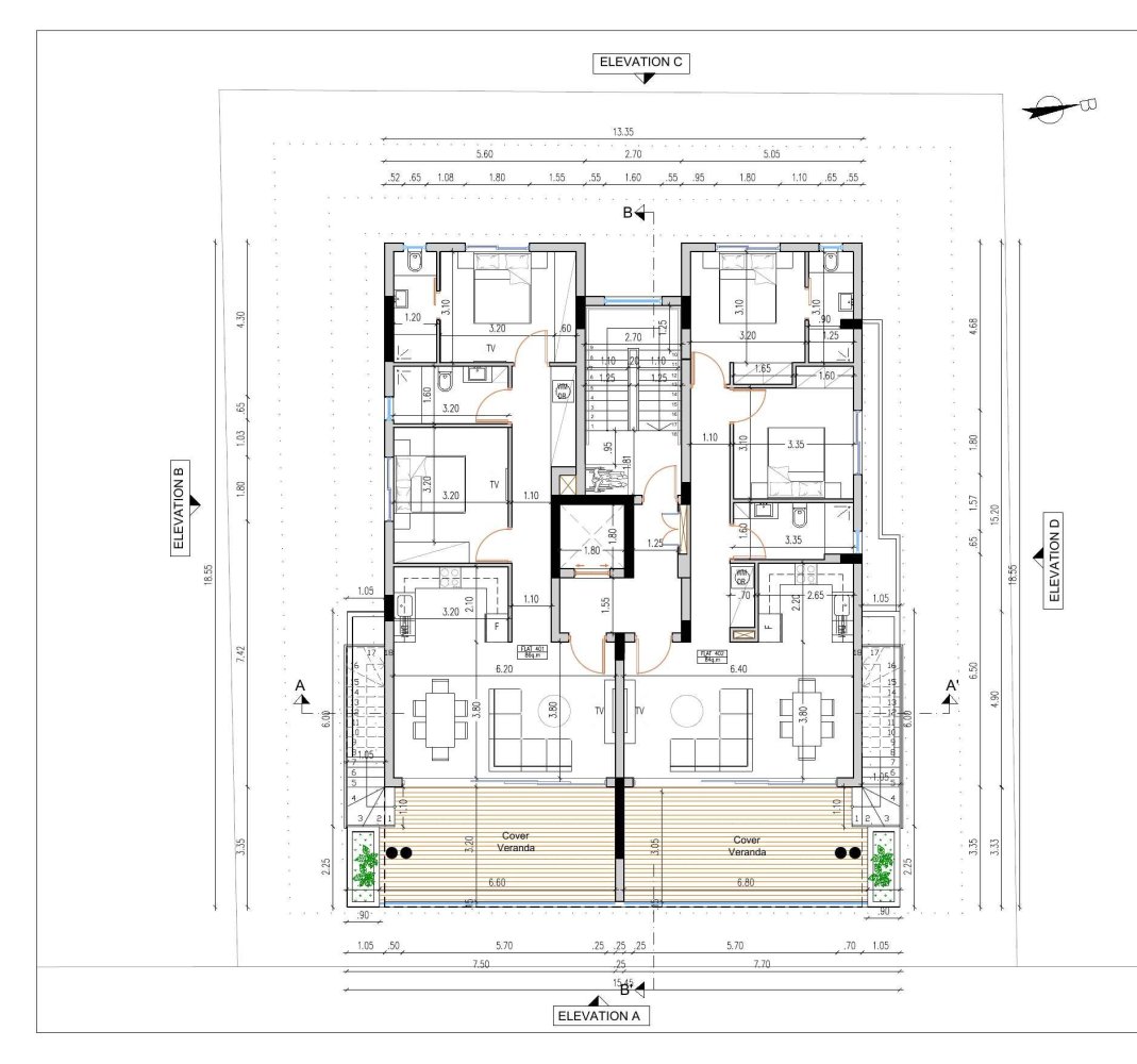 2 bedrooms Apartment in Larnaca, Larnaka, Cyprus No. 63707