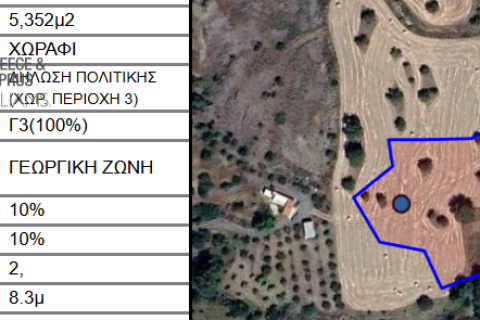 Земельный участок 5352м2 в Англисидес, Ларнака, Кипр № 56729