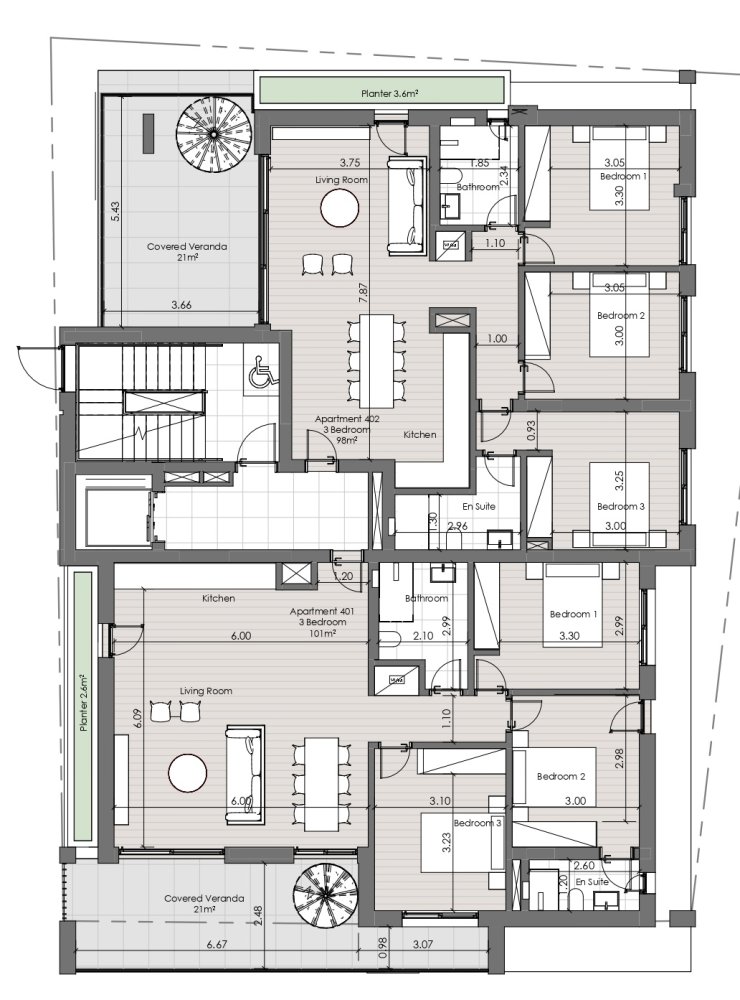3 bedrooms Penthouse in Agios Ioannis, Limassol, Cyprus No. 64975