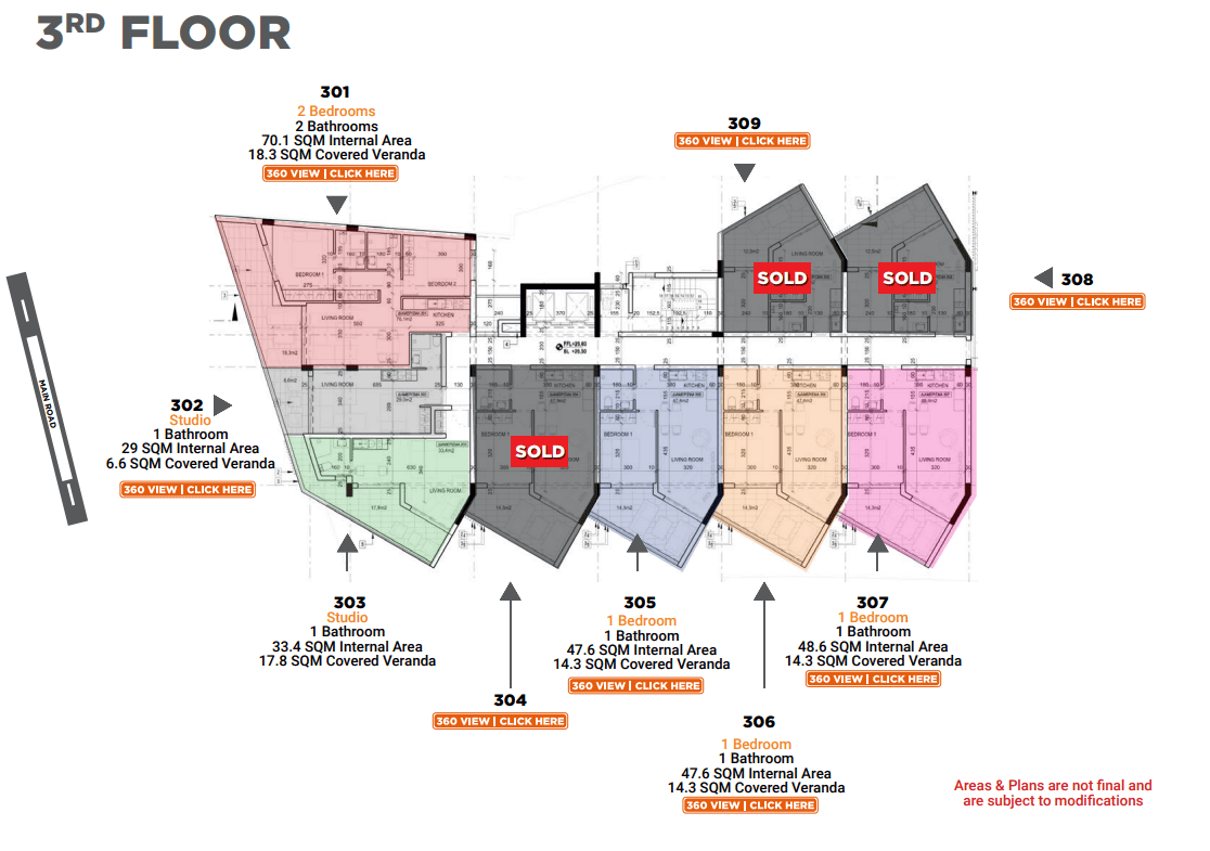 1 bedroom Apartment in Larnaca, Larnaka, Cyprus No. 64202