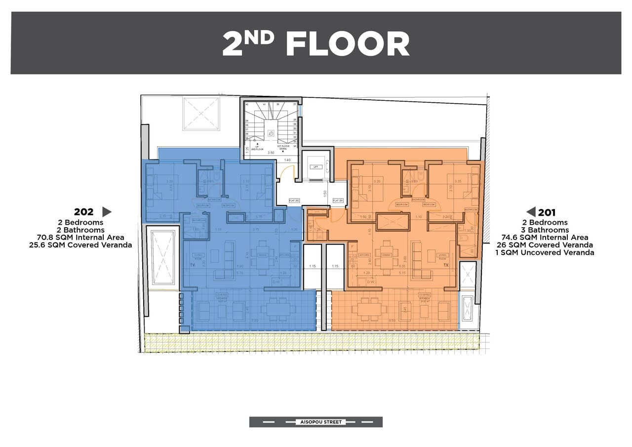 2 bedrooms Apartment in Larnaca, Larnaka, Cyprus No. 64224