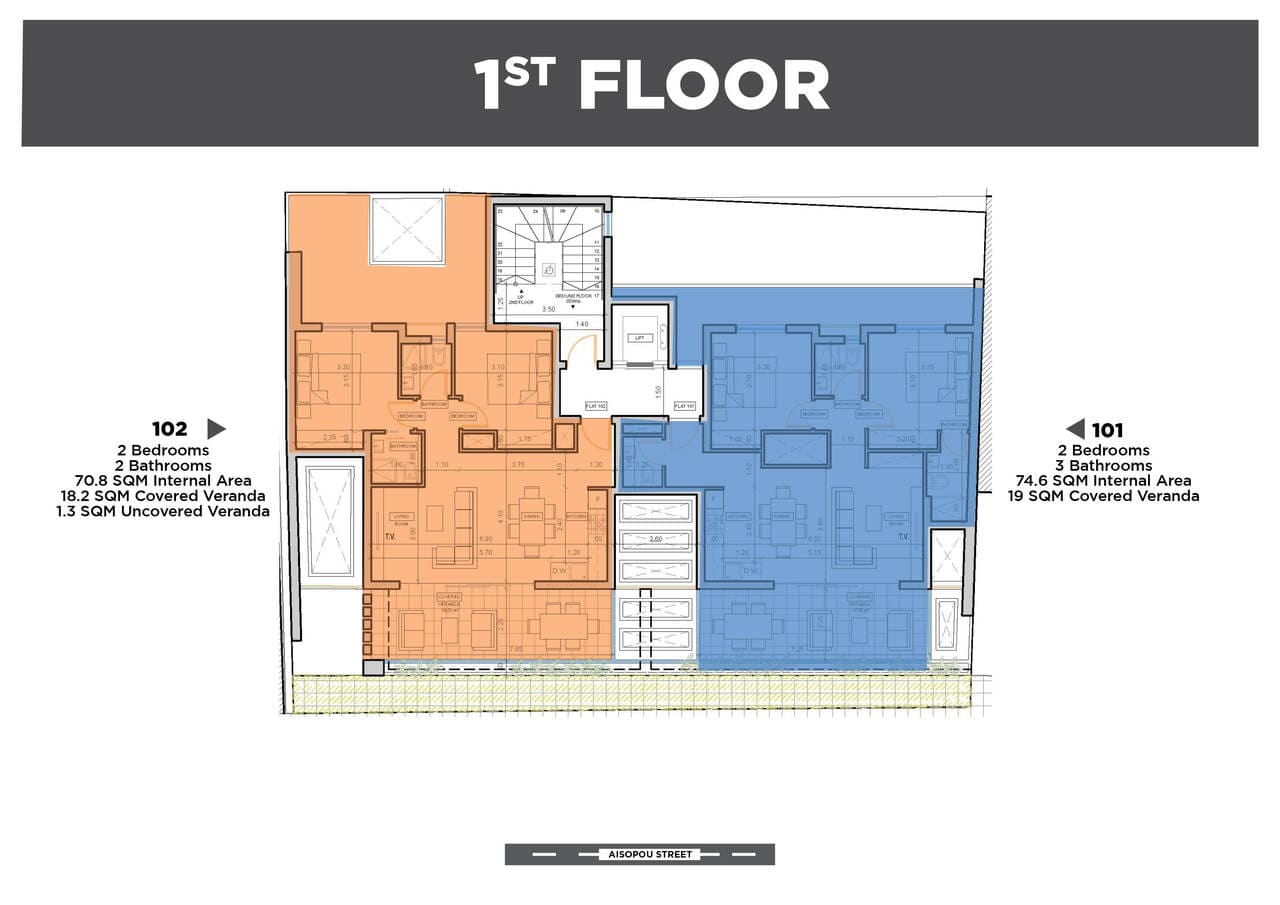 2 bedrooms Apartment in Larnaca, Larnaka, Cyprus No. 64223