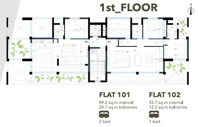 2 bedrooms Apartment in Larnaca, Larnaka, Cyprus No. 64726