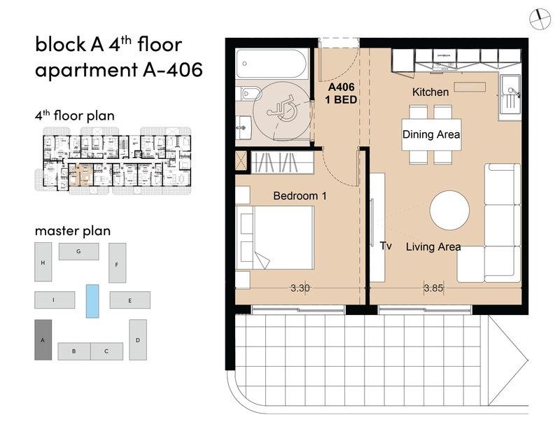 1 chambre Appartement à Larnaca, Larnaka, Chypre No. 64792