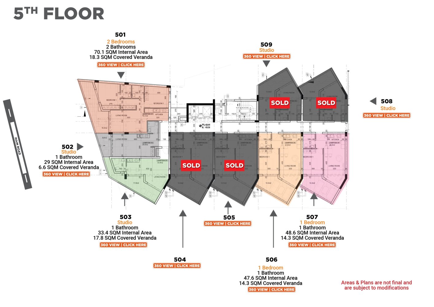 2 bedrooms Apartment in Larnaca, Larnaka, Cyprus No. 64207