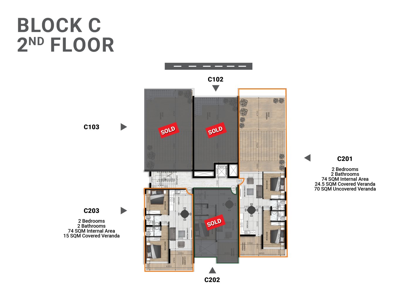 2 bedrooms Apartment in Larnaca, Larnaka, Cyprus No. 65275