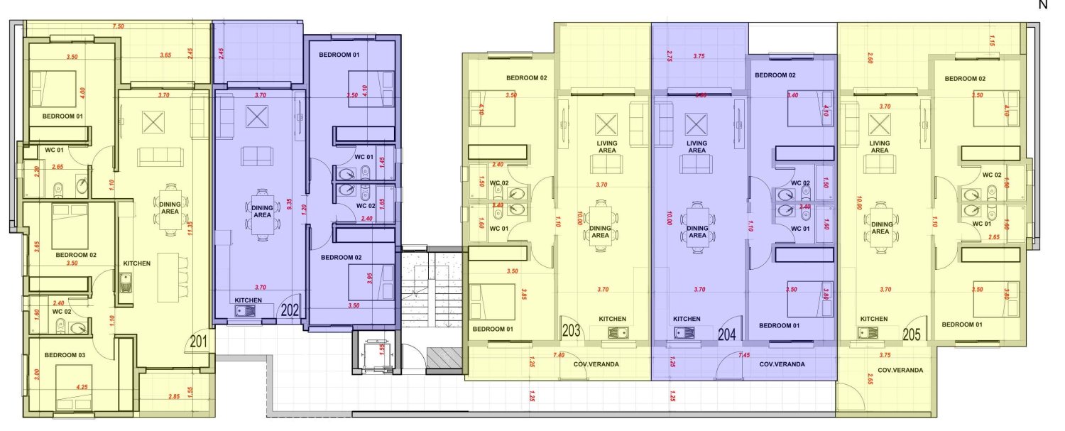 Квартира с 2 спальнями в Пафос, Кипр № 64876