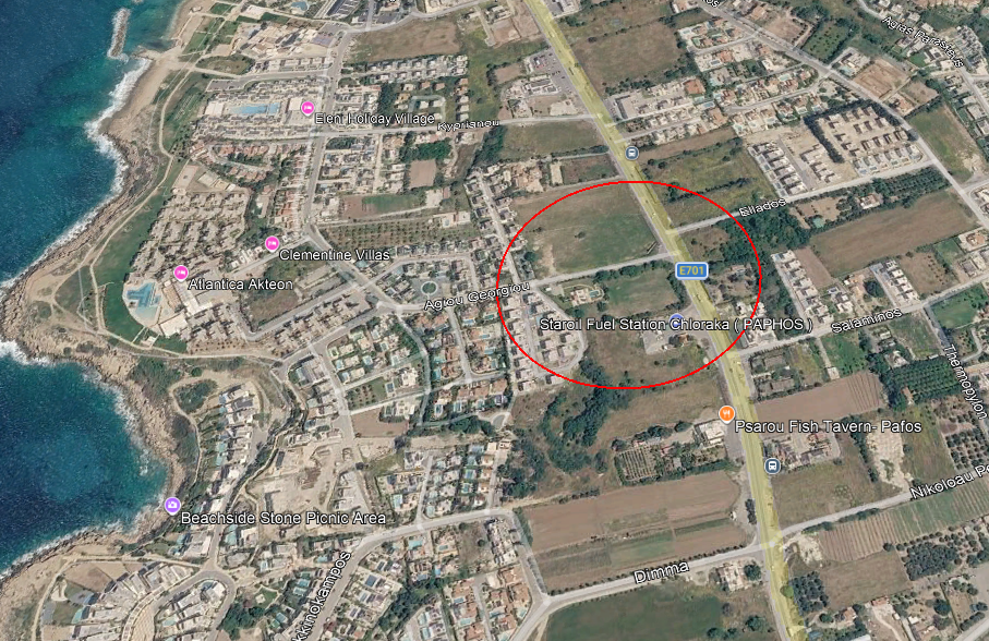 1750m2 Land in Chloraka, Paphos, Cyprus No. 61403