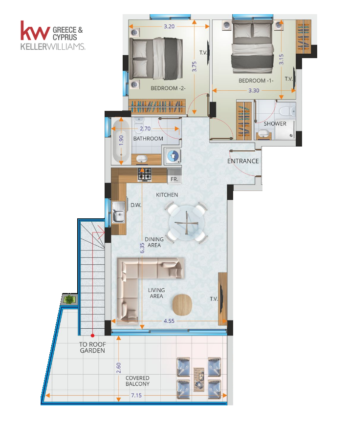 2 dormitorios Apartamento en Aradippou, Larnaka, Chipre No. 50220