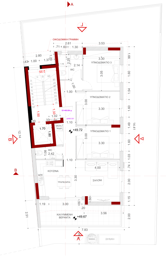 3 bedrooms Apartment in Apostolos Andreas, Limassol, Cyprus No. 64260