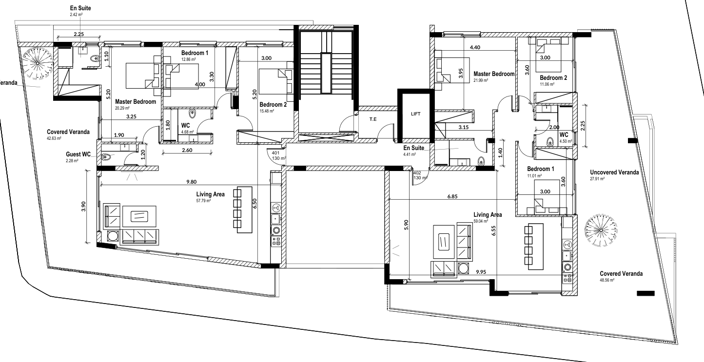 3 bedrooms Penthouse in Agios Ioannis, Limassol, Cyprus No. 64654
