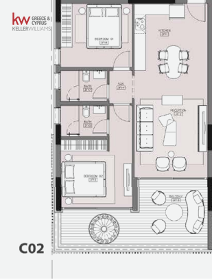 2 dormitorios Apartamento en Livadia, Larnaka, Chipre No. 60321