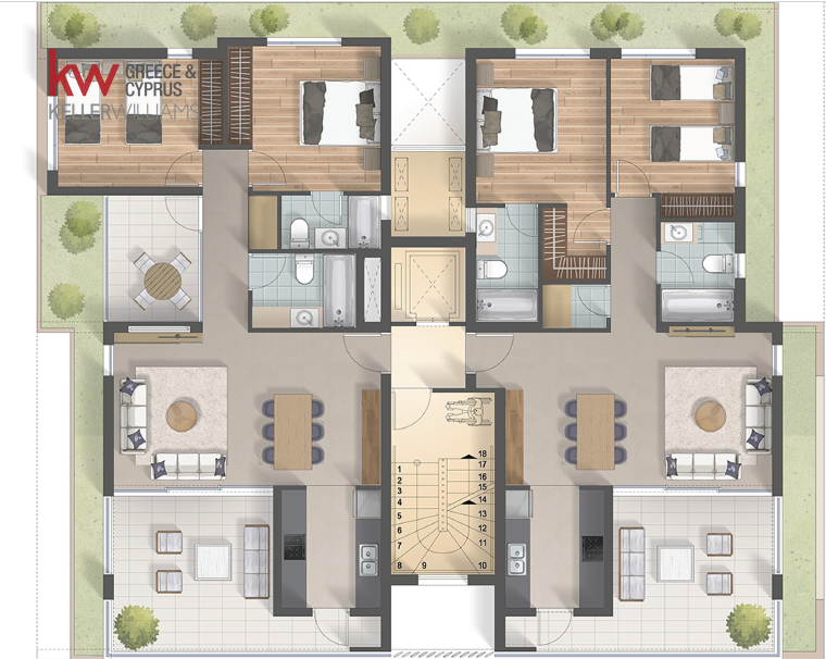 2 bedrooms Apartment in Larnaca, Larnaka, Cyprus No. 60012