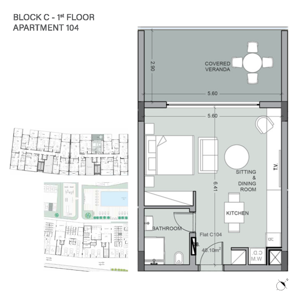 57.4m2 Apartamento en Paphos, Chipre No. 65339
