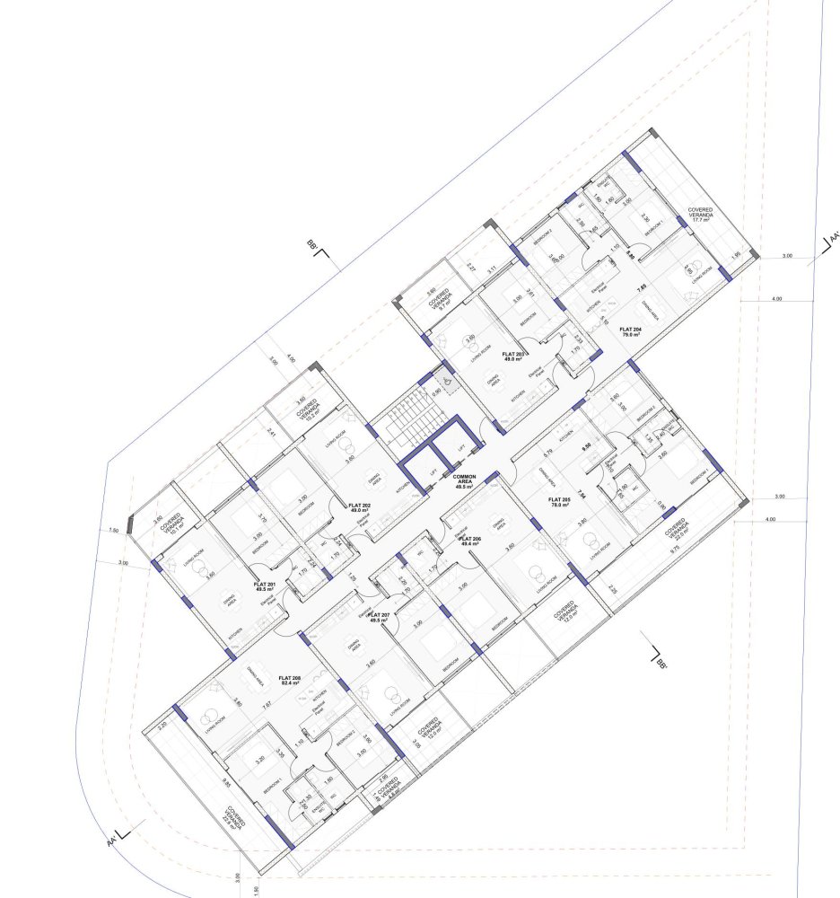 2 bedrooms Apartment in Larnaca, Larnaka, Cyprus No. 64178