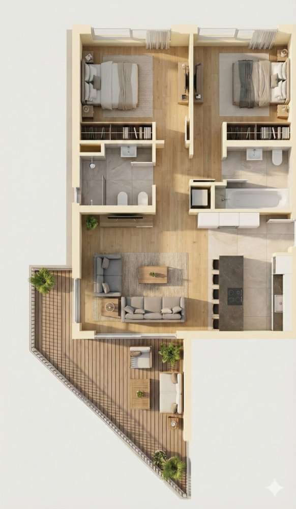 2 dormitorios Apartamento en Agios Ioannis, Limassol, Chipre No. 64666
