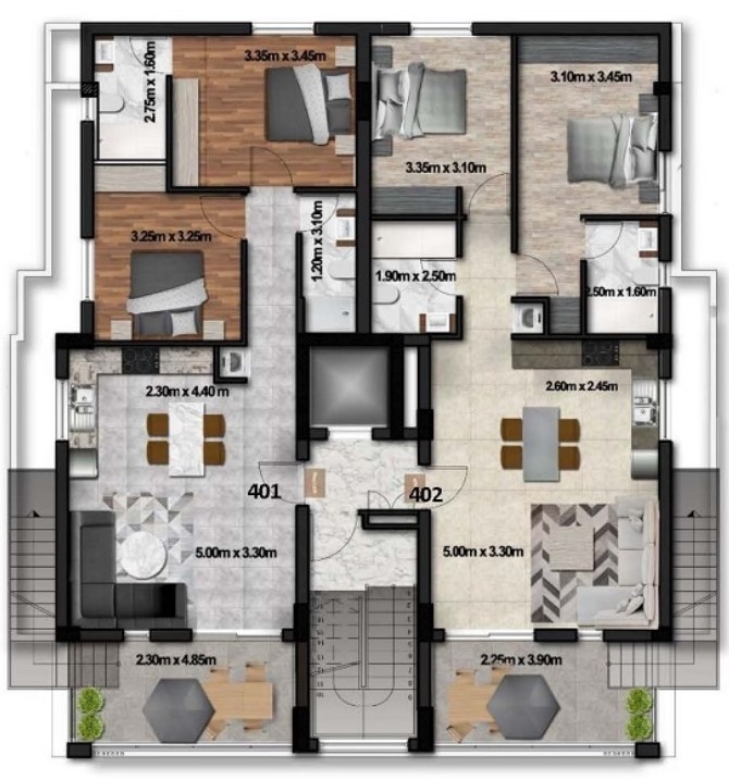 2 dormitorios Apartamento en Larnaca, Larnaka, Chipre No. 61665