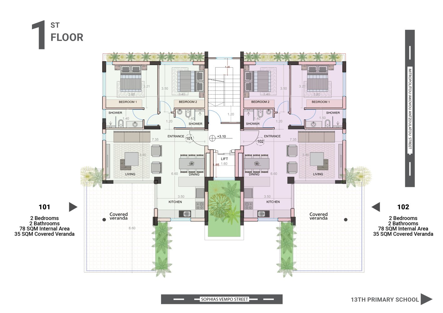 2 dormitorios Apartamento en Paphos, Chipre No. 65265