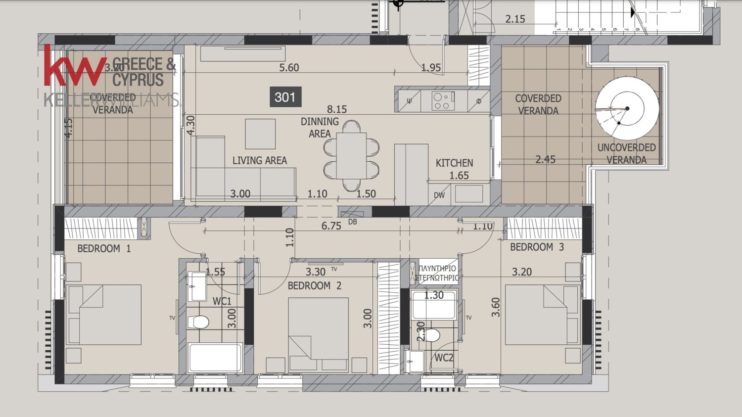 3 bedrooms Apartment in Paphos, Cyprus No. 61779