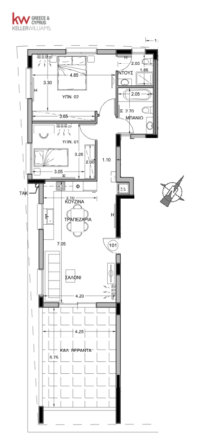 2 bedrooms Apartment in Nicosia, Cyprus No. 60542
