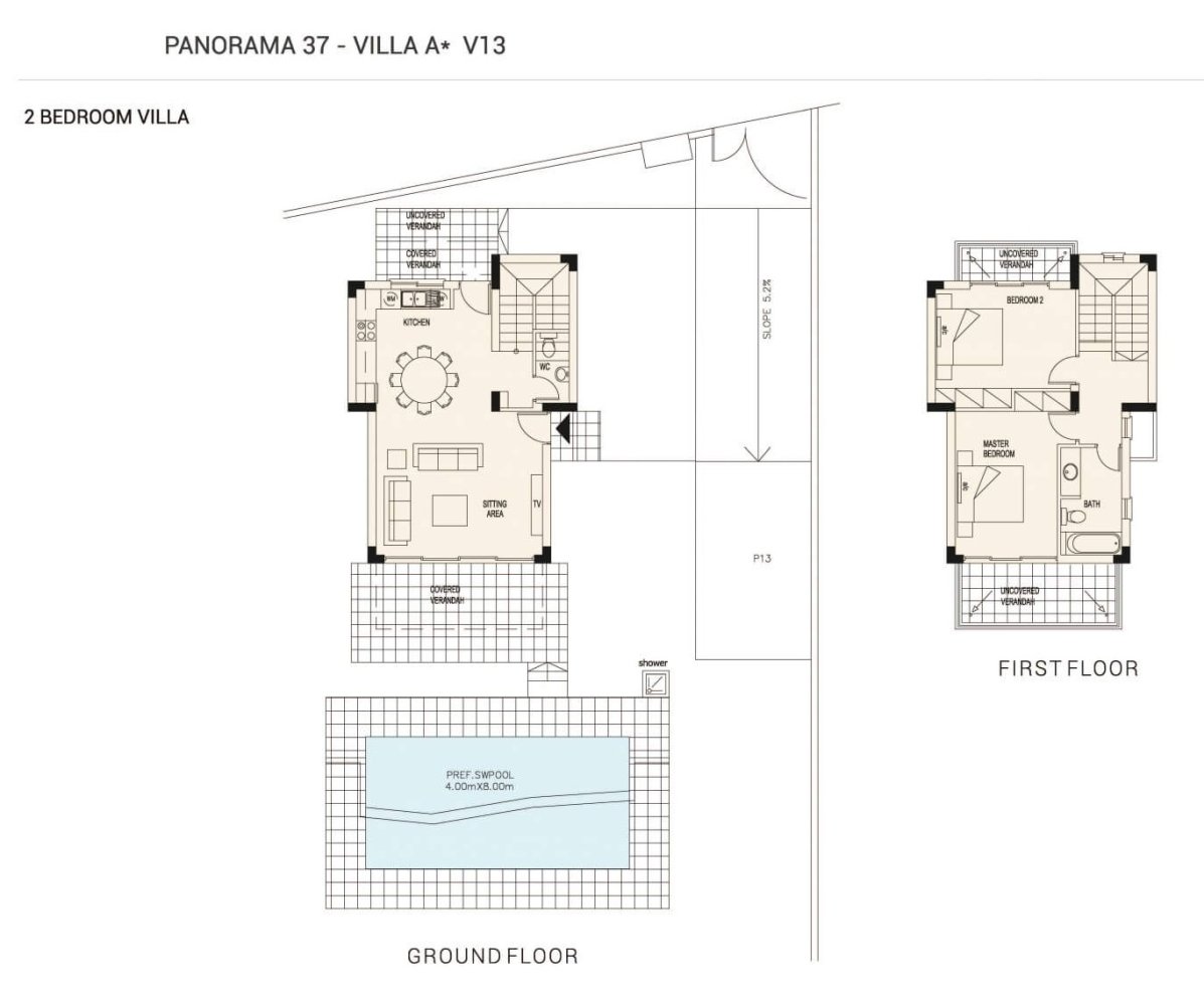 2 chambres Villa à Paphos, Chypre No. 63957
