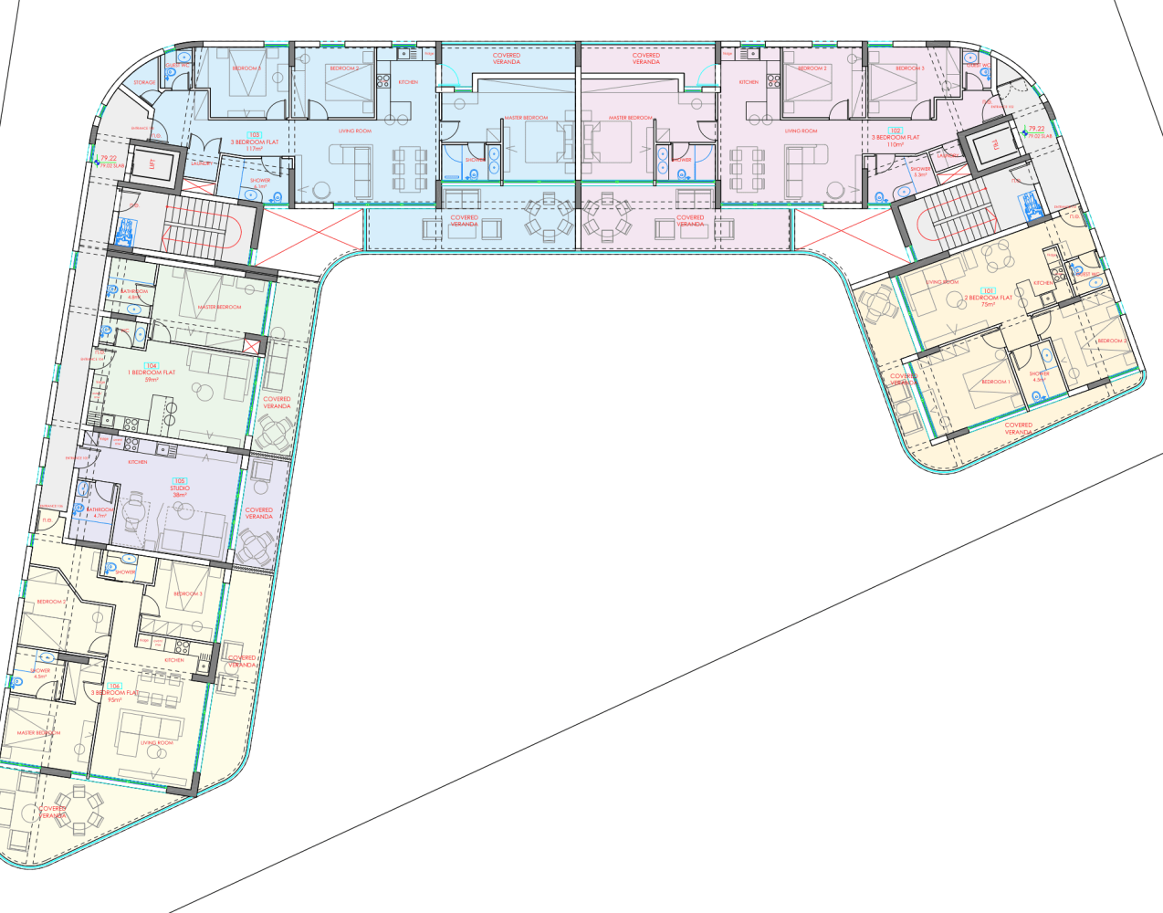 48m2 Apartamento en Limassol, Chipre No. 64770