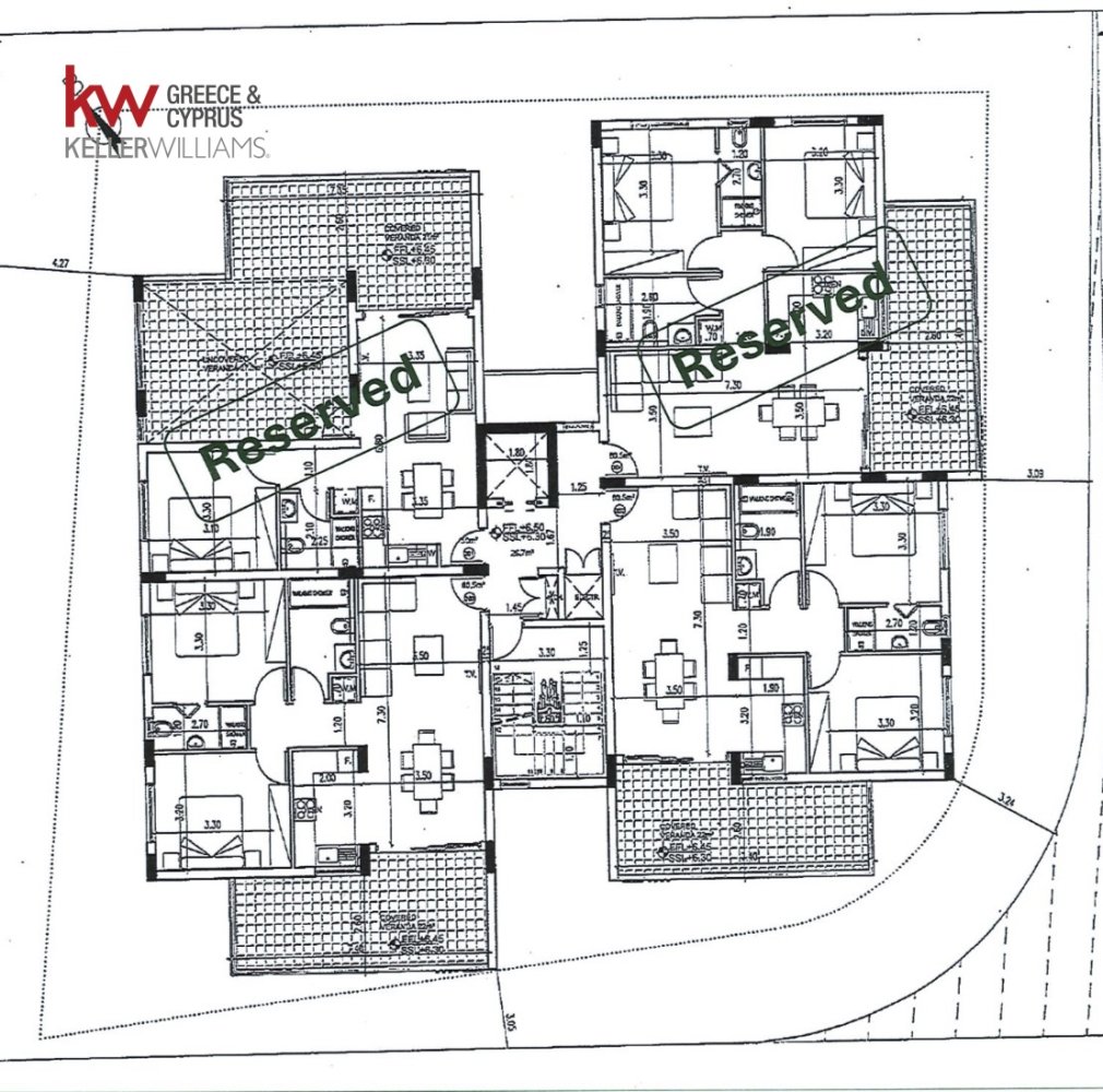 Квартира с 2 спальнями в Арадипу, Ларнака, Кипр № 40661
