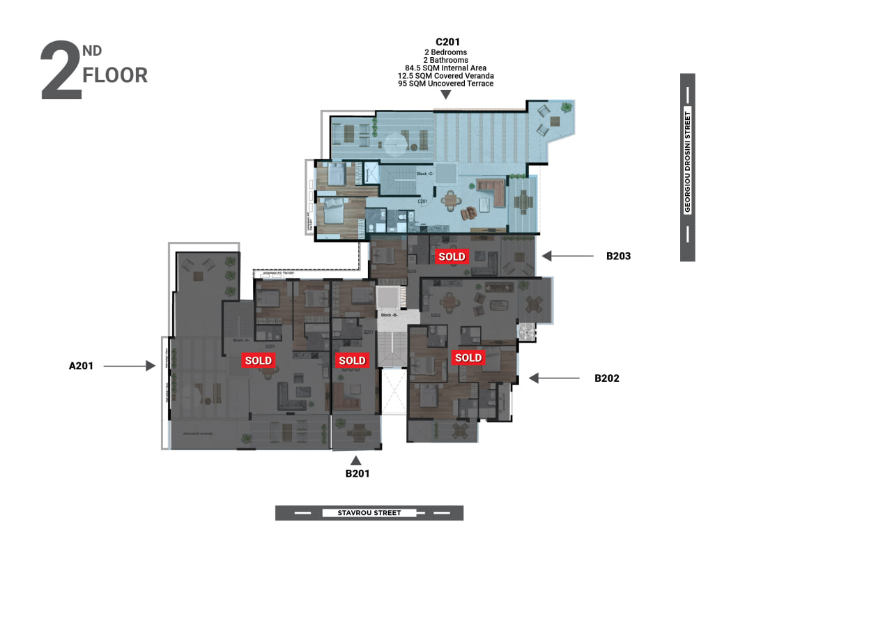 2 bedrooms Penthouse in Larnaca, Larnaka, Cyprus No. 64350