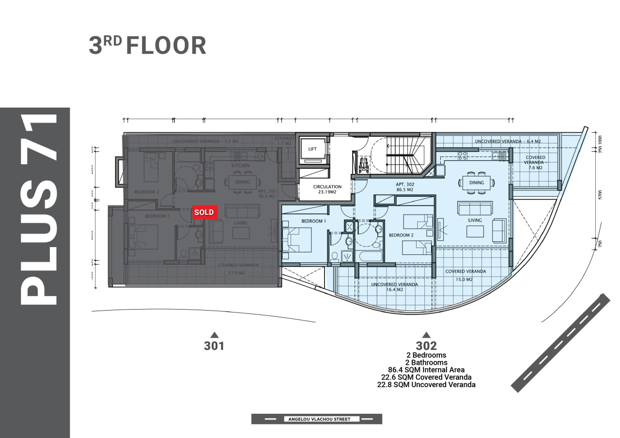 2 bedrooms Penthouse in Larnaca, Larnaka, Cyprus No. 64356
