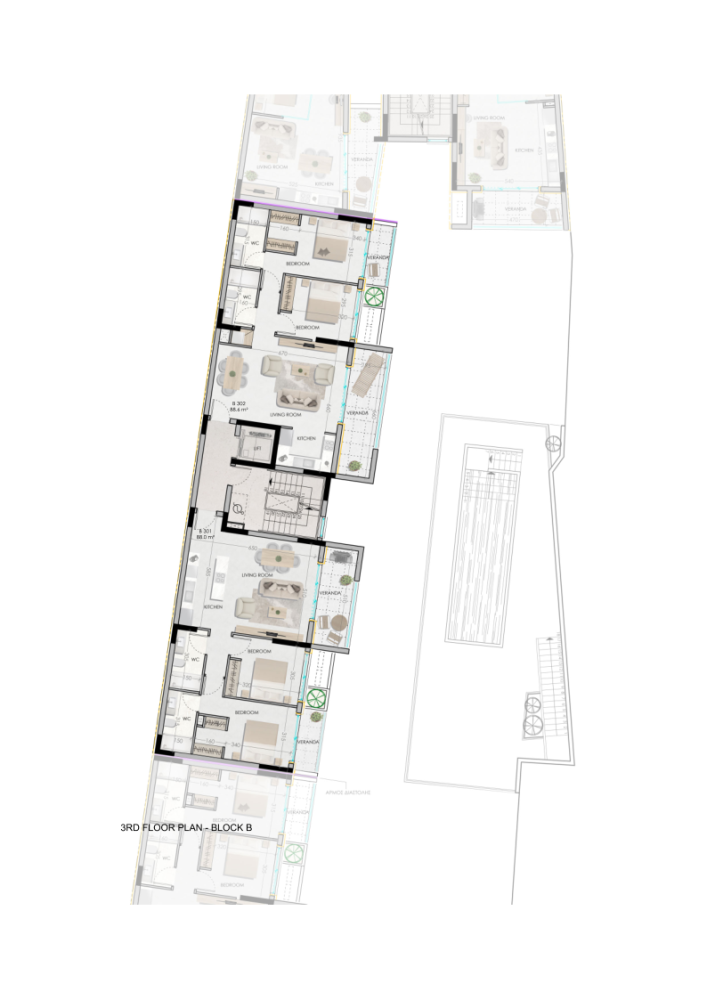 2 bedrooms Apartment in Larnaca, Larnaka, Cyprus No. 64719