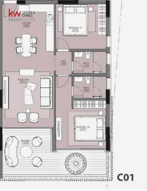 2 bedrooms Apartment in Livadia, Larnaka, Cyprus No. 60320