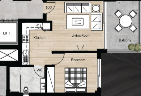 1 chambre Appartement à Zakaki, Limassol, Chypre No. 61658