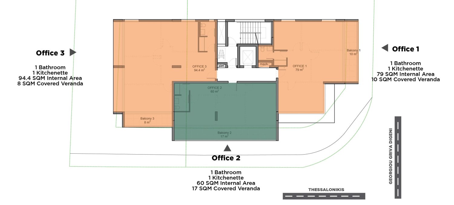 94.8m2 Office in Larnaca, Larnaka, Cyprus No. 63463