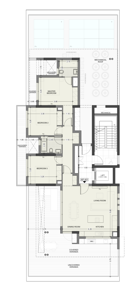 3 bedrooms Penthouse in Limassol, Cyprus No. 65163