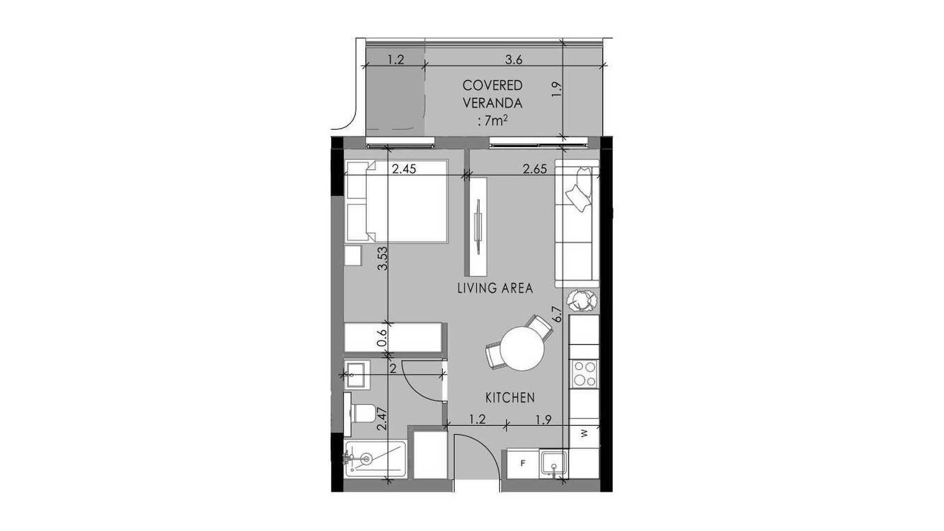 Estudio Apartamento en QUARTER FIVE Germasogeia, Limassol, Chipre No. 57866