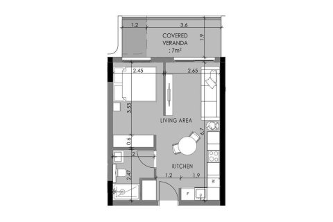 Apartamento plano de planta «Black D ST», Estudio en el QUARTER FIVE
